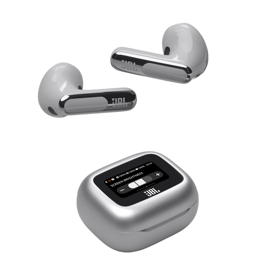 JBL Live Flex 3 - Silver - True wireless noise-cancelling open-stick earbuds - Detailshot 6 image number null